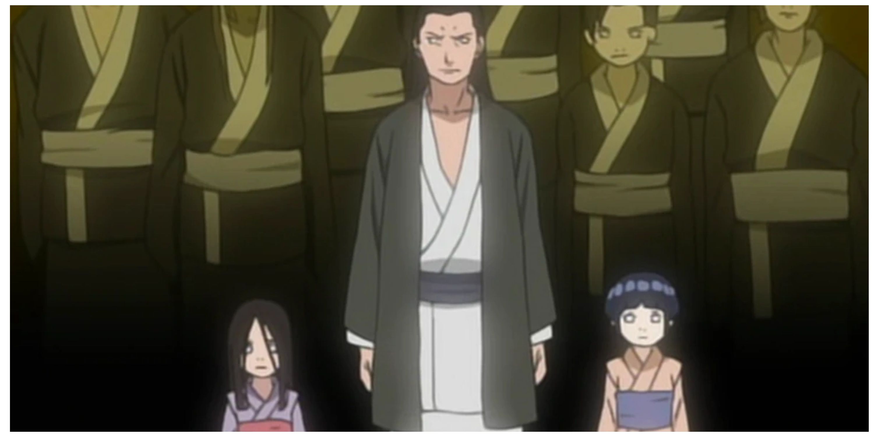 Hyuga Clan main family Hiashi, Hinabi, Hinata