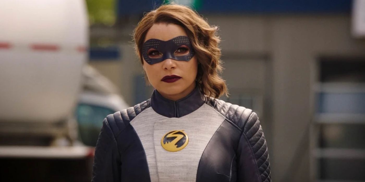 Jessica Parker Kennedy as Nora West-Allen, aka the future speedster XS, on The CW's The Flash