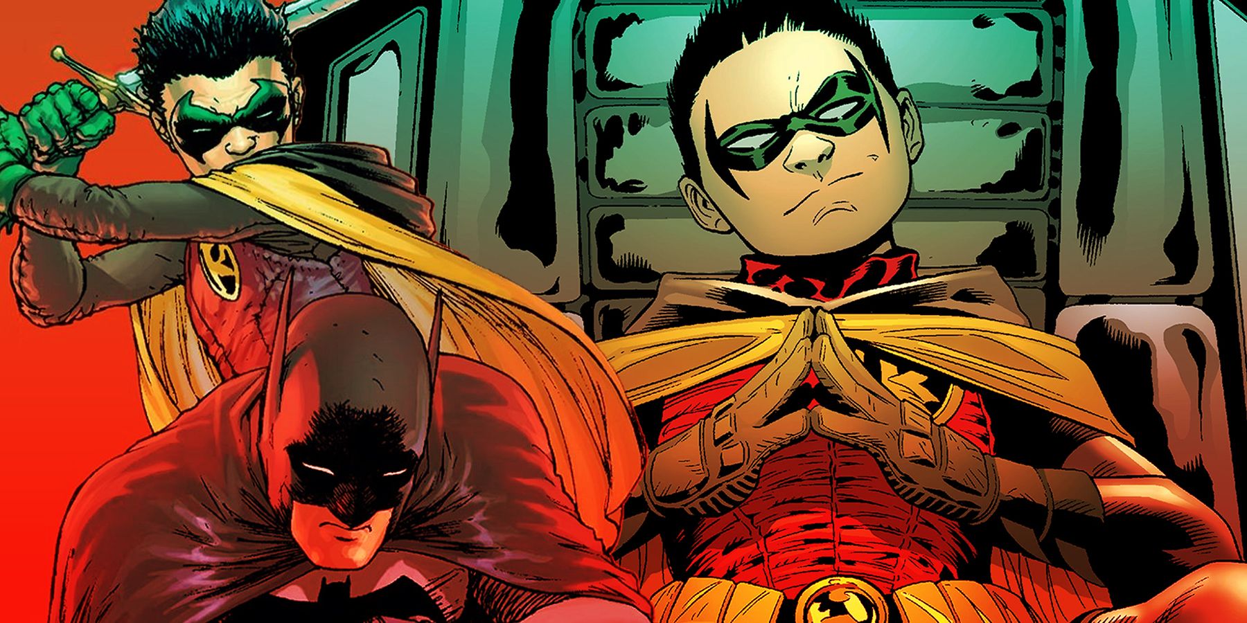 Damian Wayne's Robin featured in DC comics with Batman