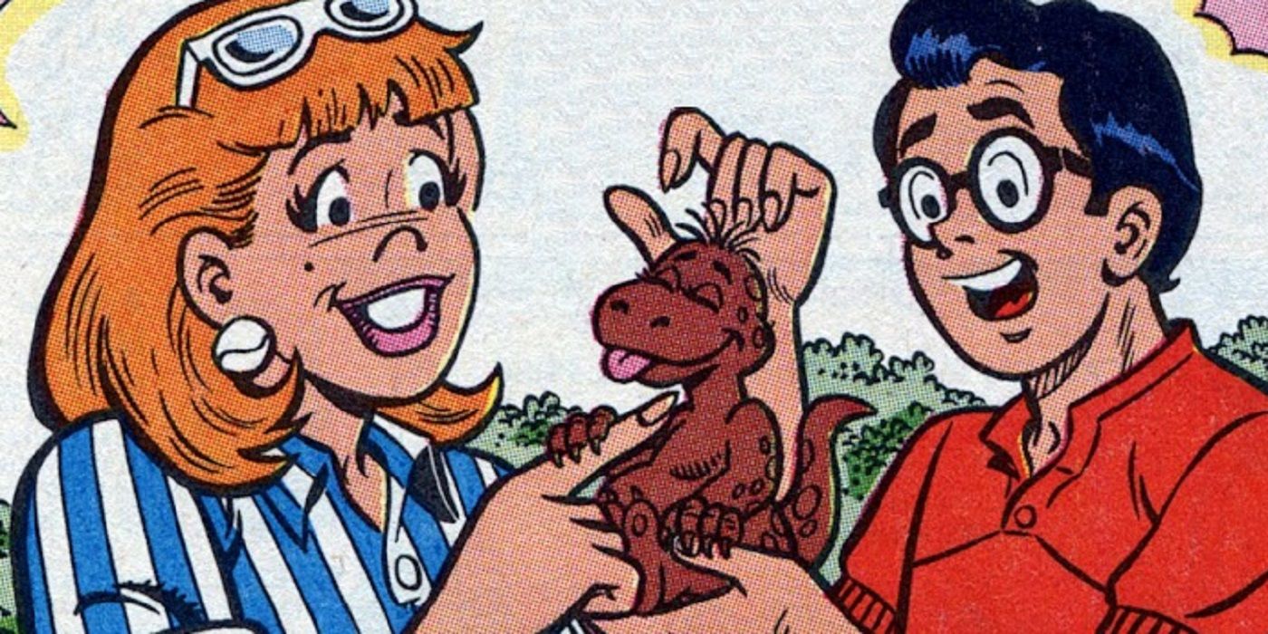 Dilton Doiley and Danni Malloy and their pet dinosaur, Gleep