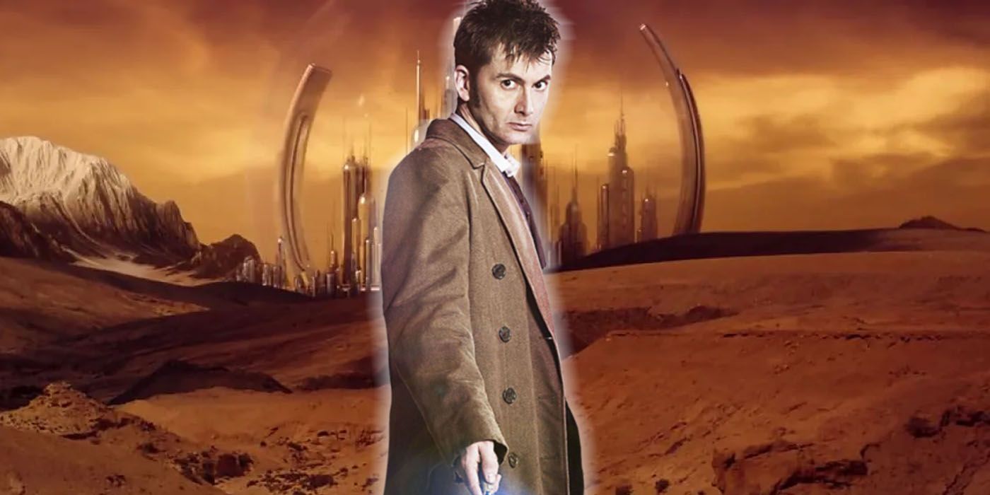 David Tennant Tenth Doctor in front of Gallifrey