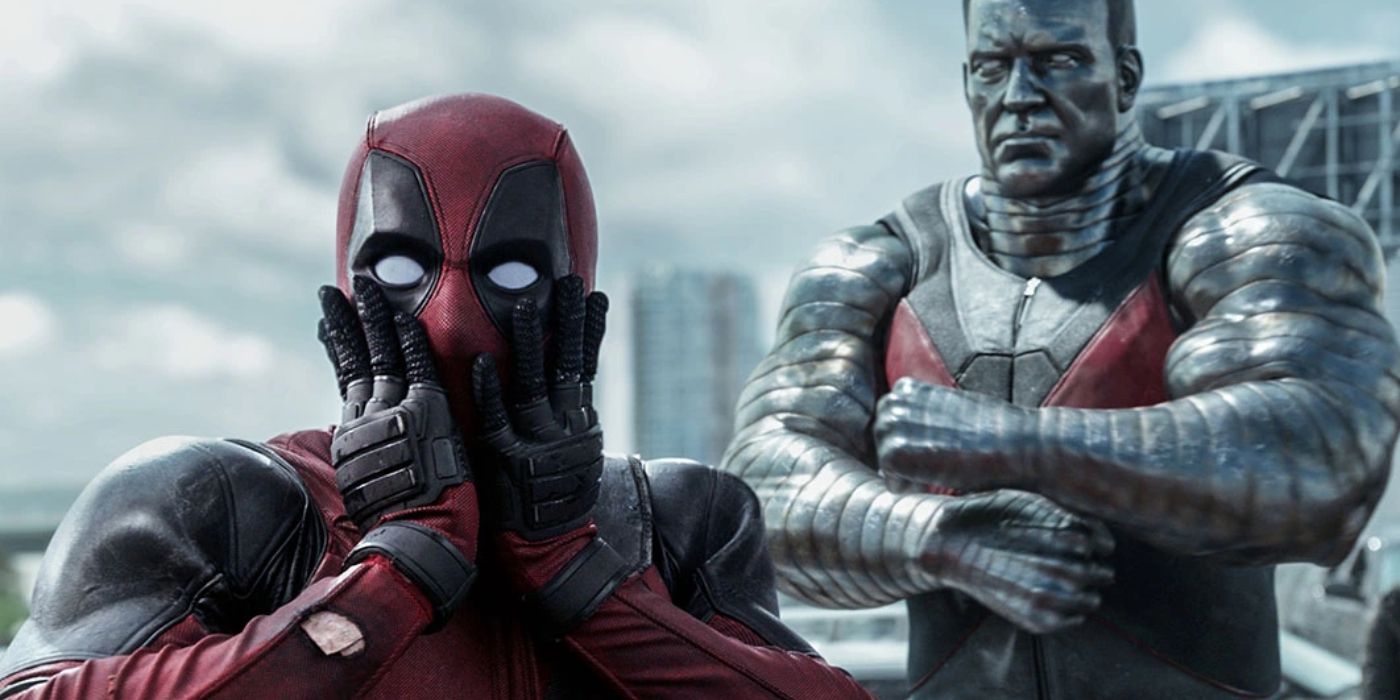 Deadpool shocked and Colossus