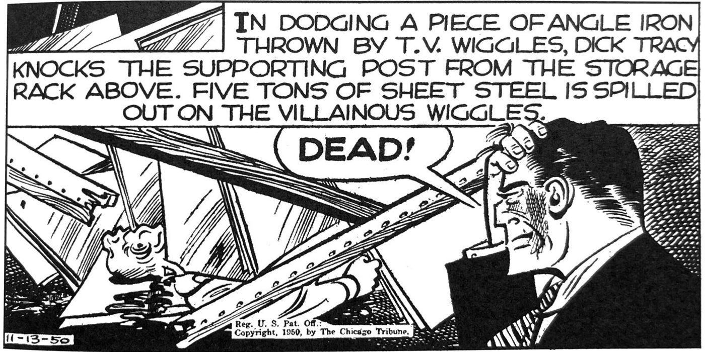 TV Wiggles is crushed by steel in Dick Tracy