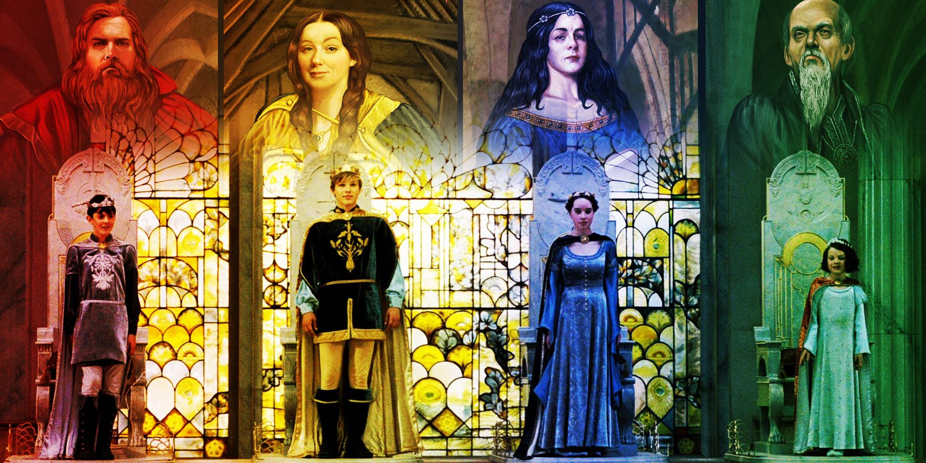 The Four Founders of Hogwarts edit ❤️💛💚💙 // #hogwarts #narnia