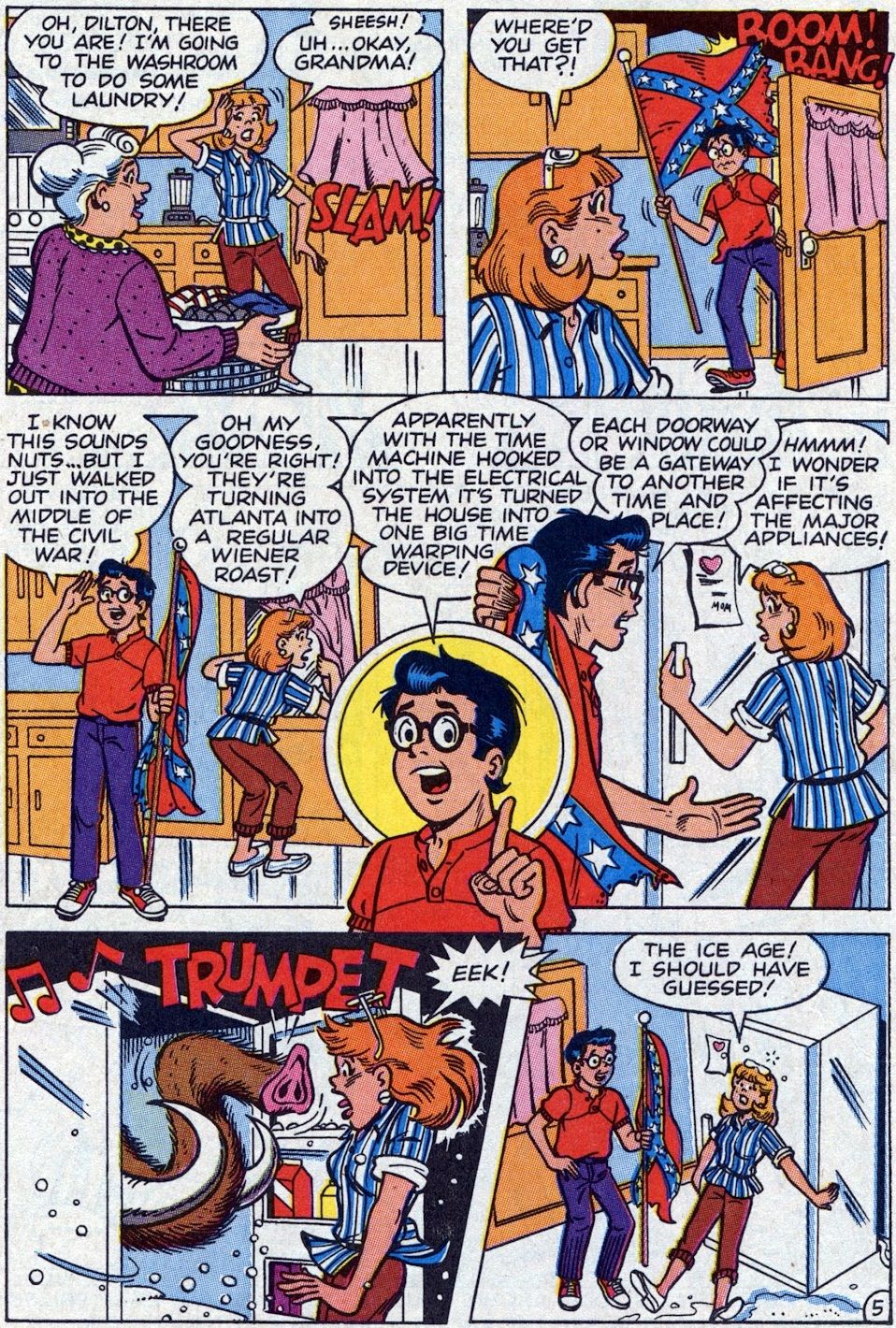 Dilton transforma sua casa em uma máquina do tempo