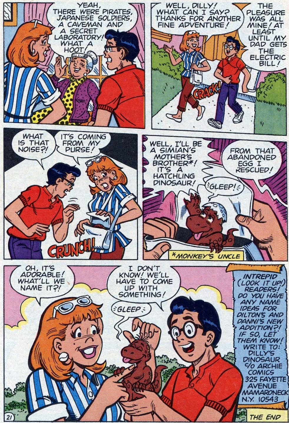 Dilton ganha um bebê dinossauro