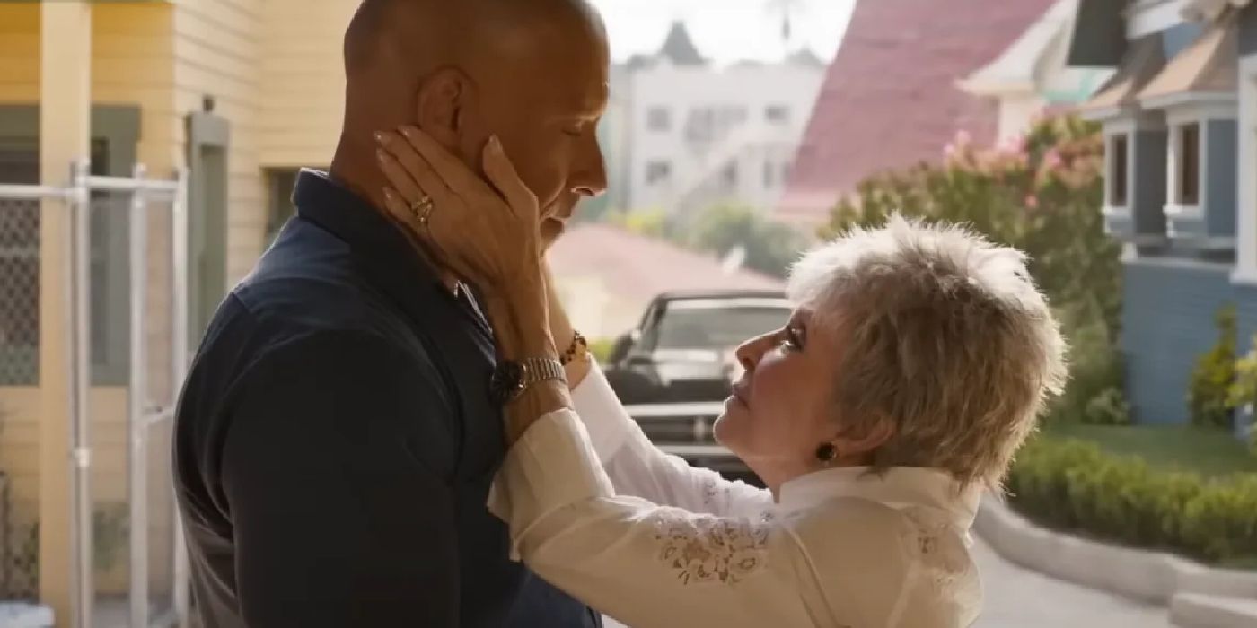 Dominic Toretto (Vin Diesel) is with Abuelita Toretto (Rita Moreno) in Fast X.