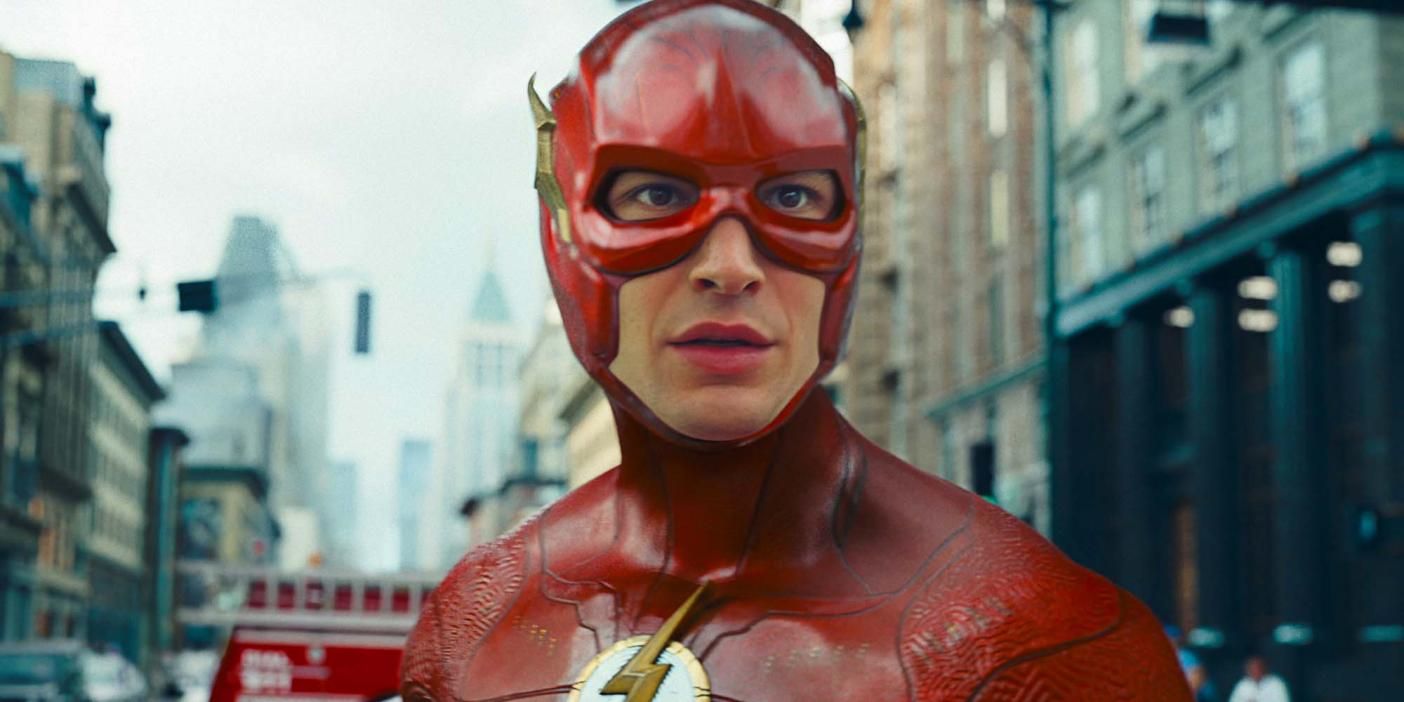 Ezra Miller as The Flash.