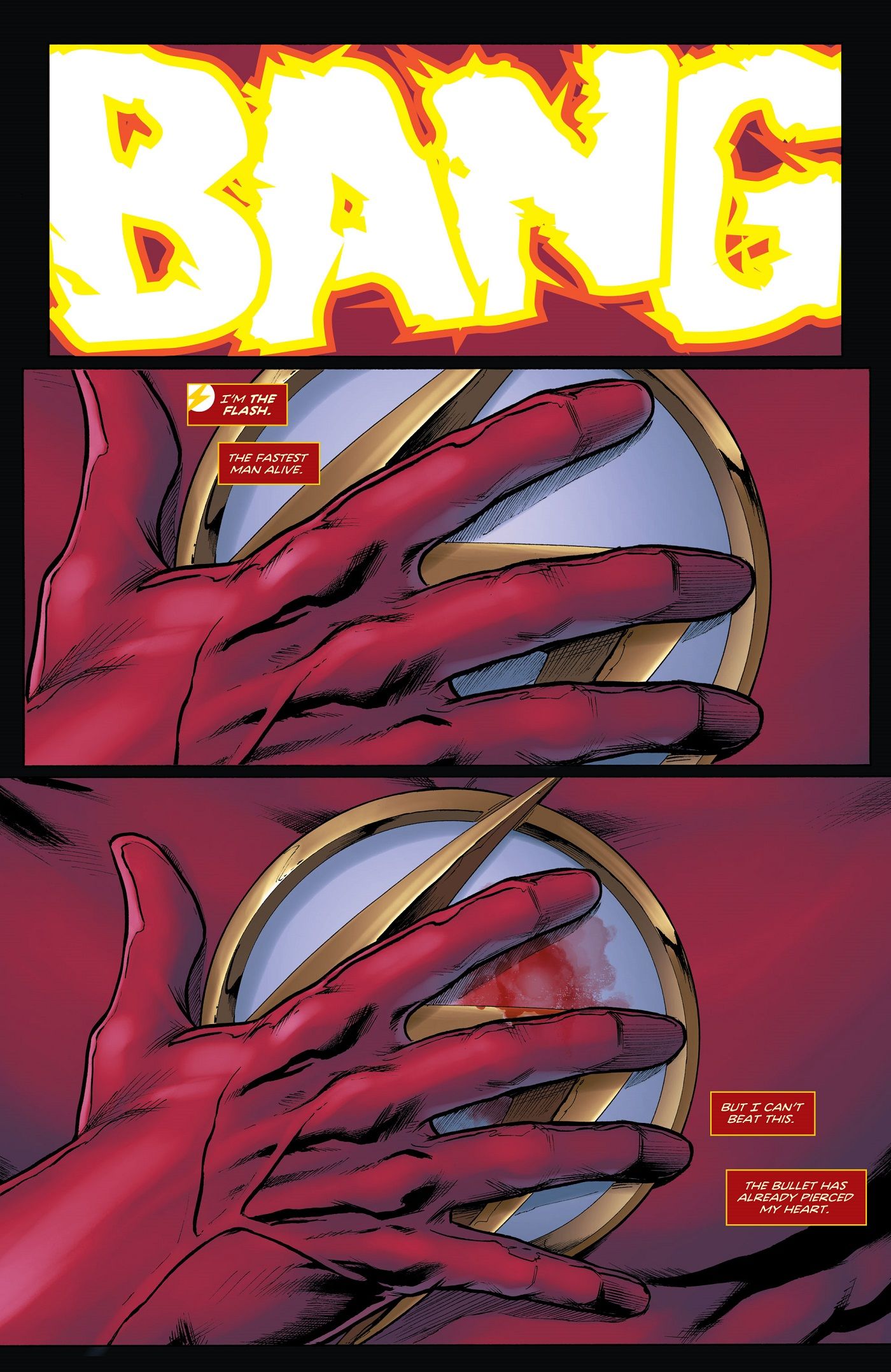 Flash getting shot in Titans #1