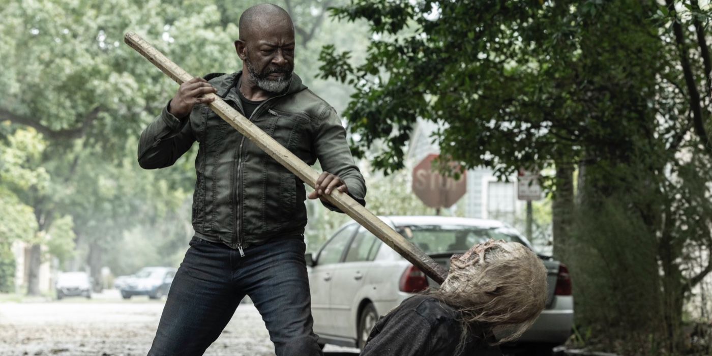 Morgan killing a walker on Fear the Walking Dead