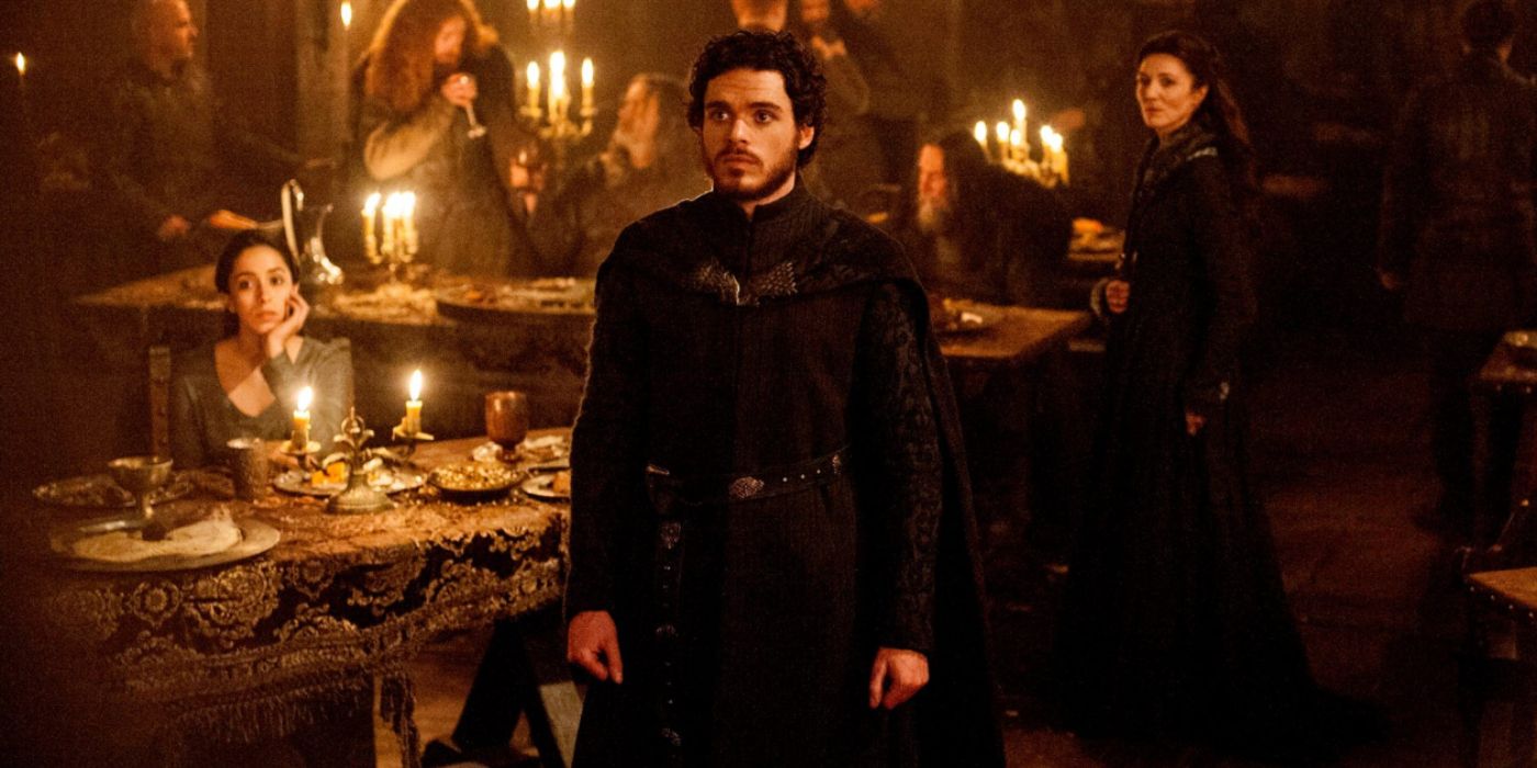 The infamous Game of Thrones Red Wedding featuring Robb and Catelyn Stark