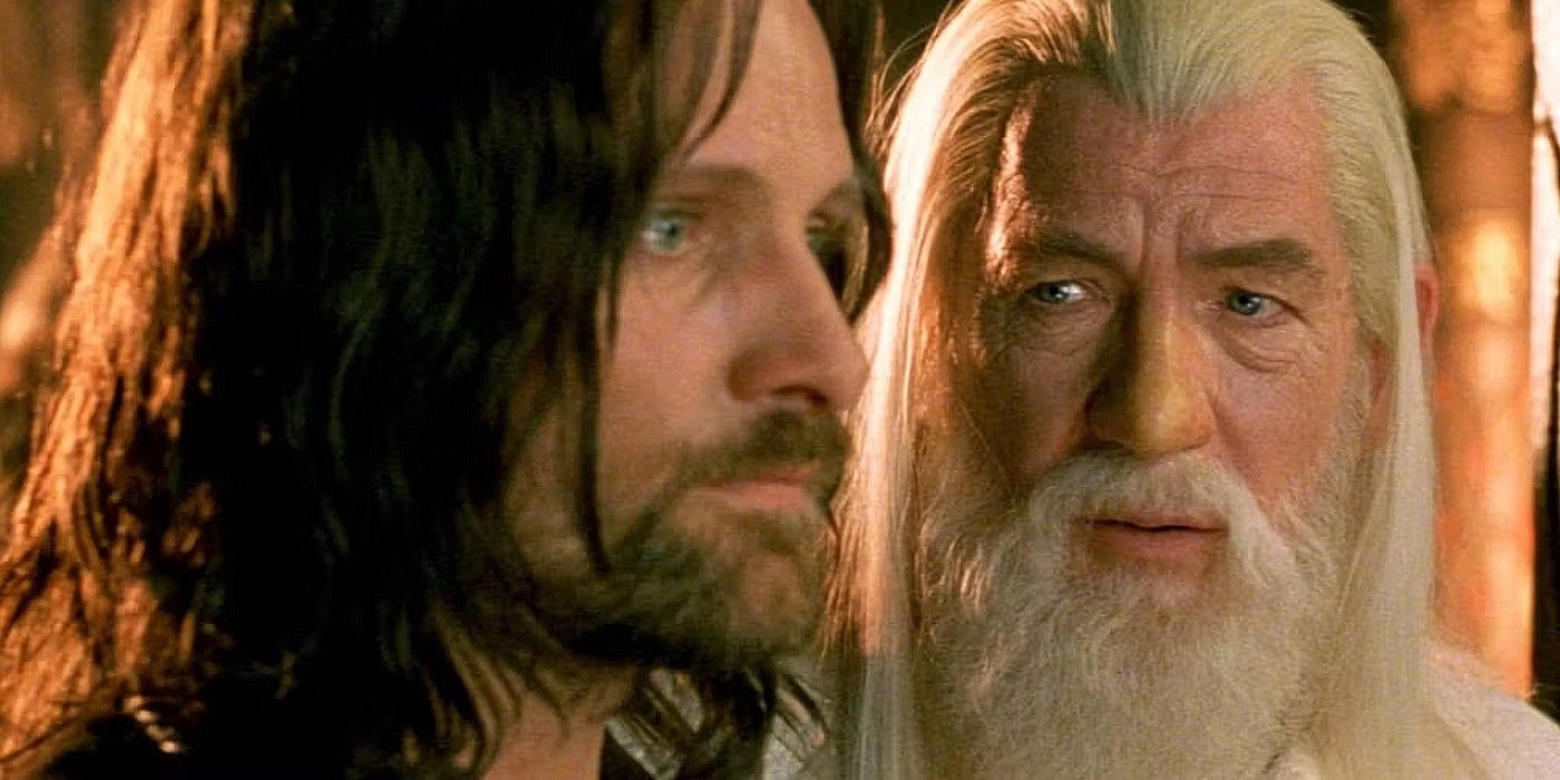 Gandalf the White speaks to Aragorn in Lord of the Rings
