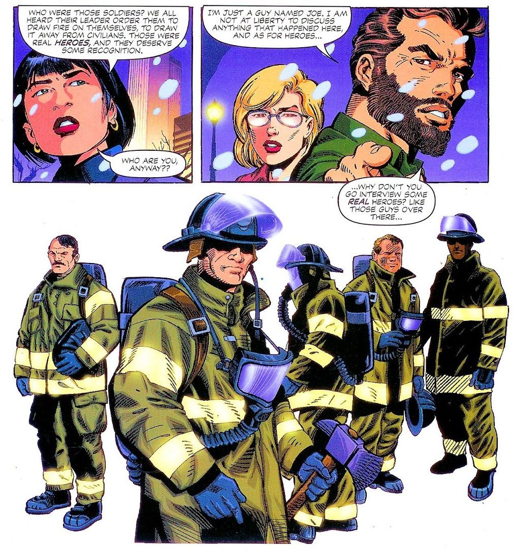 Firefighters are interviewed in G.I. Joe Frontline