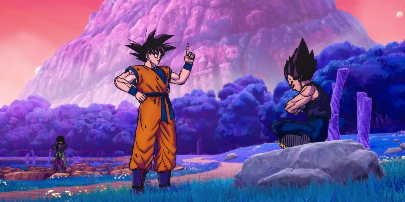 Goku dá uma palestra para Vegeta sobre meditação em Dragon Ball Super: Super Hero