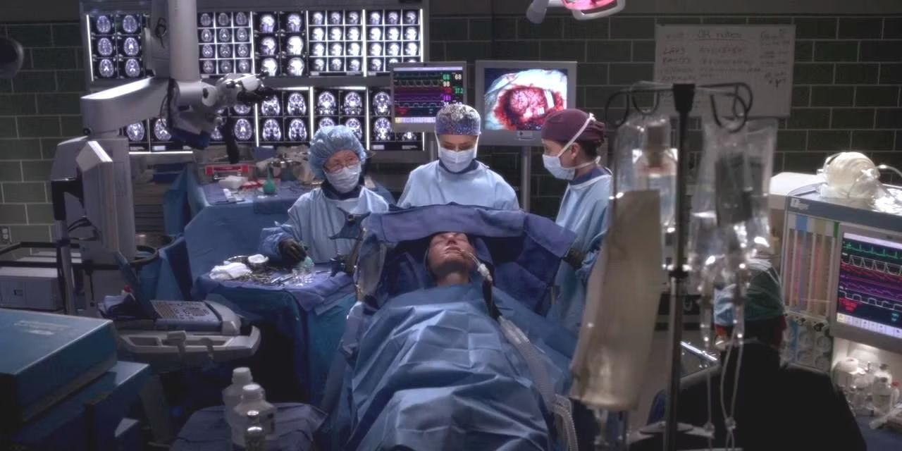 A patient goes under the knife during intense surgery in Grey's Anatomy