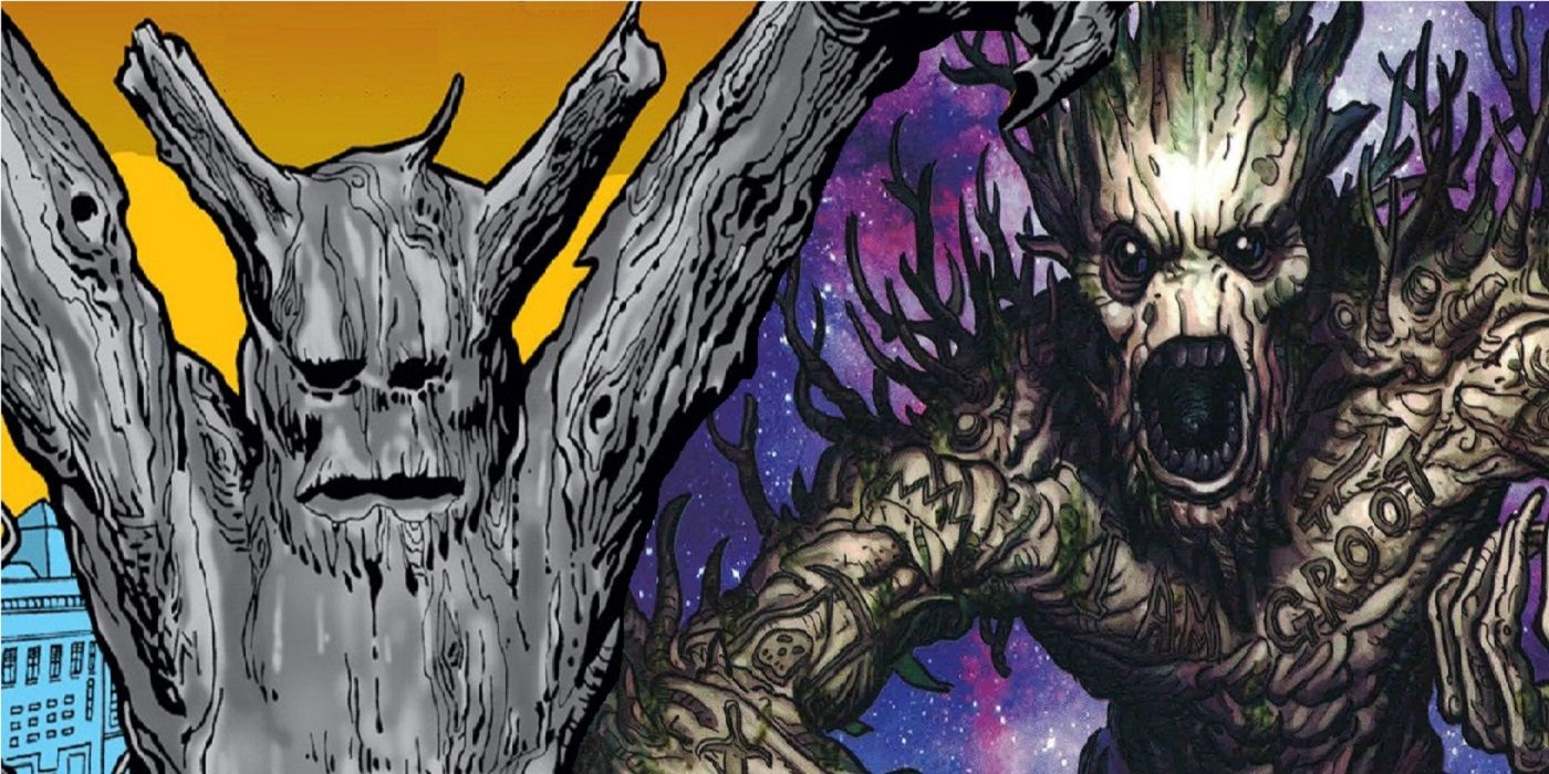 Two versions of Groot