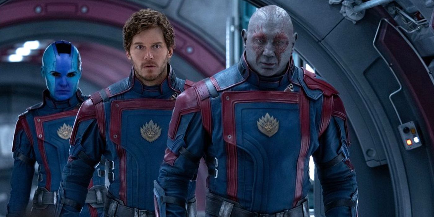Nebula, Star-Lord and Drax suit up in Guardians of the Galaxy Vol. 3