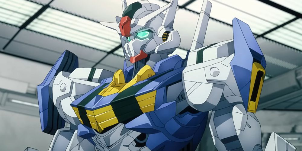 Gundam Aerial enters the dueling arena in The Witch from Mercury