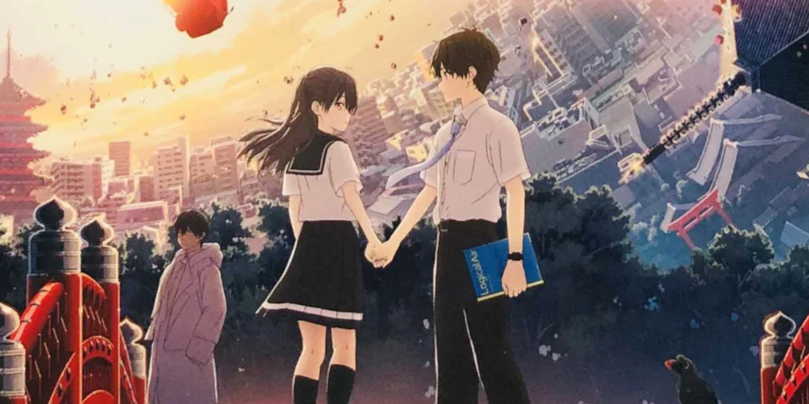The promotional poster for Hello World, showing old and young Naomi Katagaki and Ruri Ichigyo