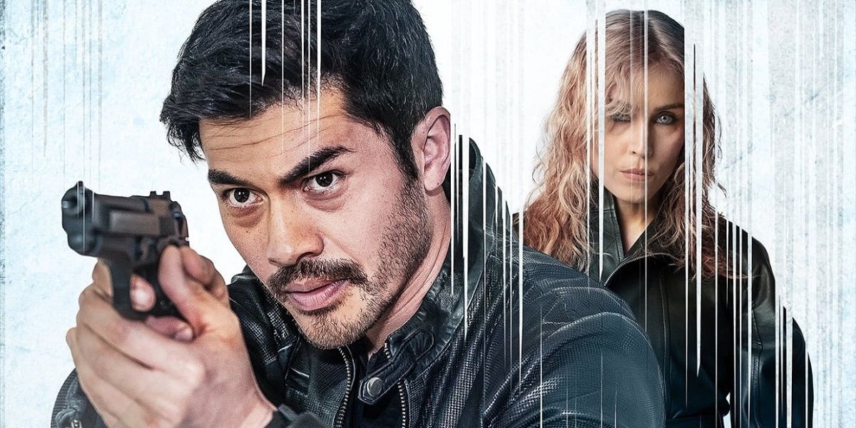 Henry Golding and Noomi Rapace on Assassin Club poster