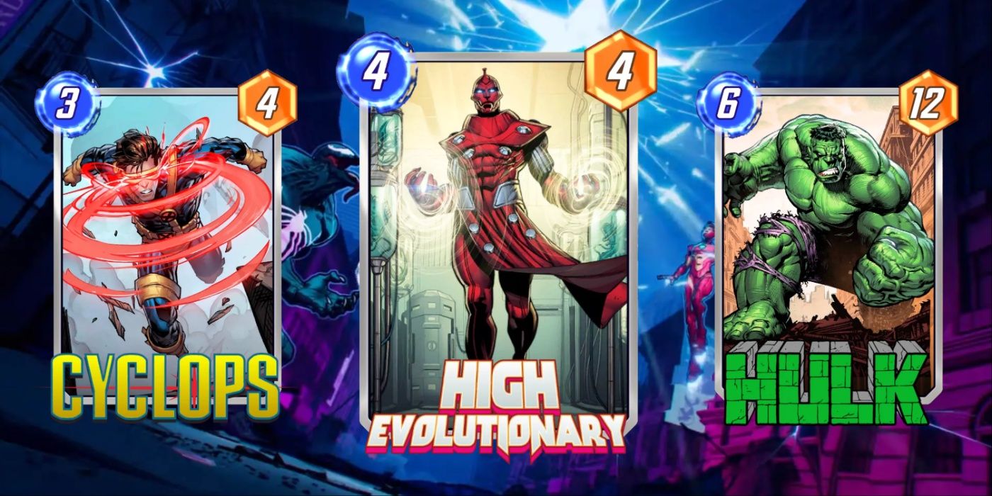 High Evolutionary gives secret abilities to cards like Cyclops and Hulk in Marvel Snap