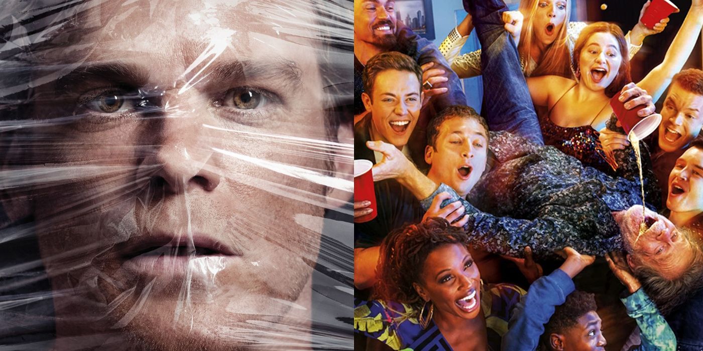 Showtime posters for Dexter and Shameless are seen side by side