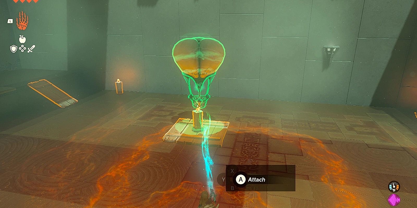 Os balões sobem com a adição de ar quente em Tears of the Kingdom. 