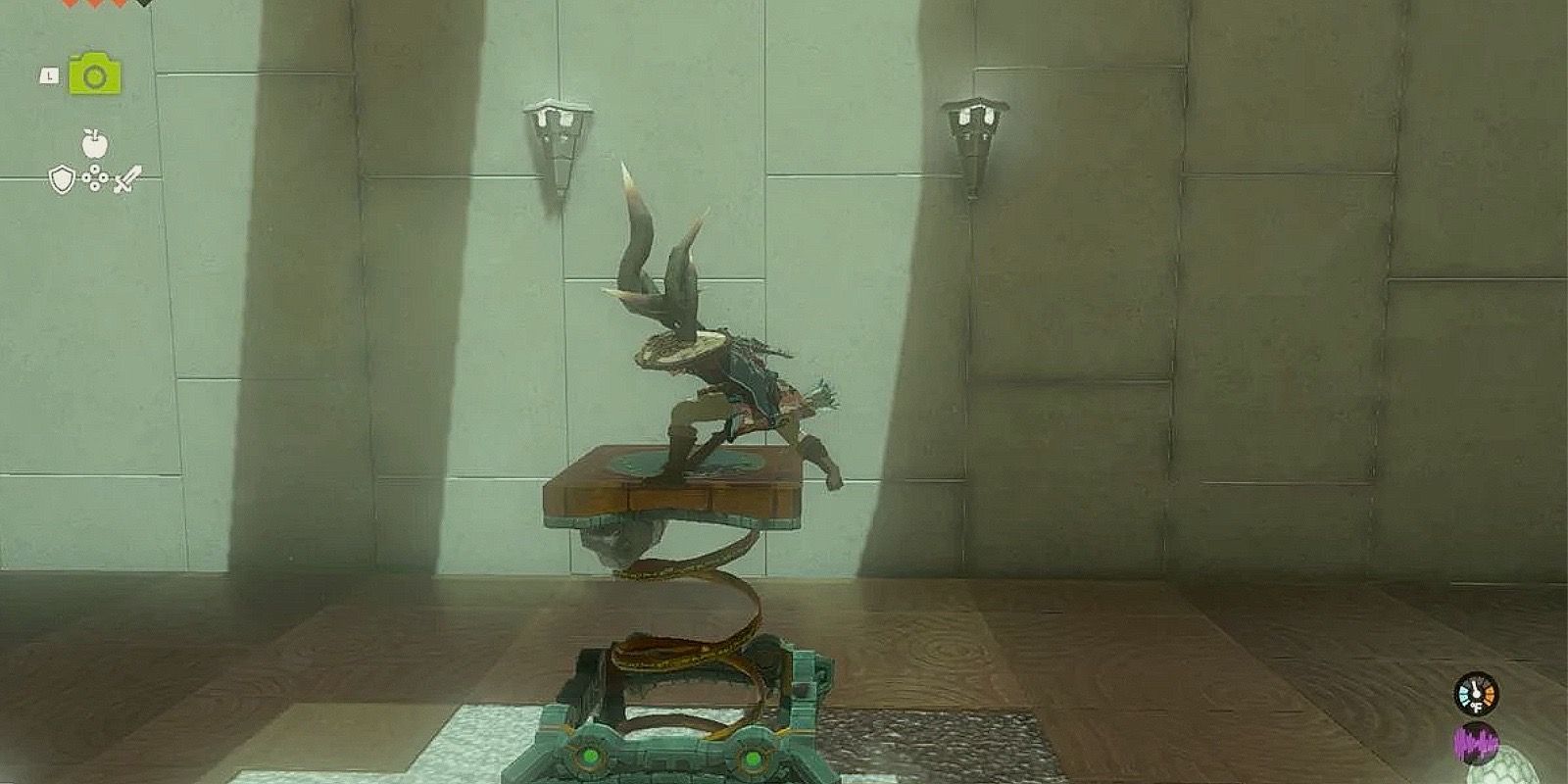 Spring vault Link alto no ar em Tears of the Kingdom. 