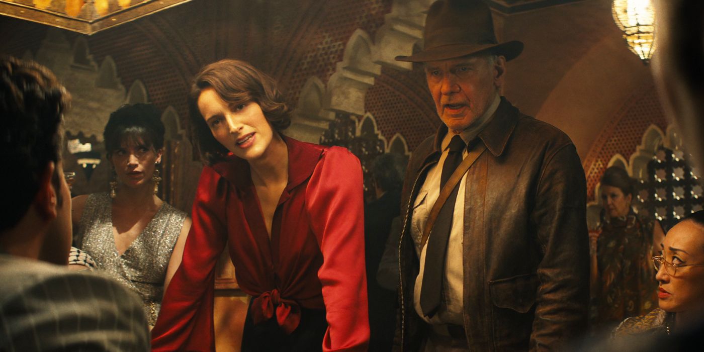 Helena Shaw and Indiana Jones at a market in Indiana Jones and the Dial of Destiny