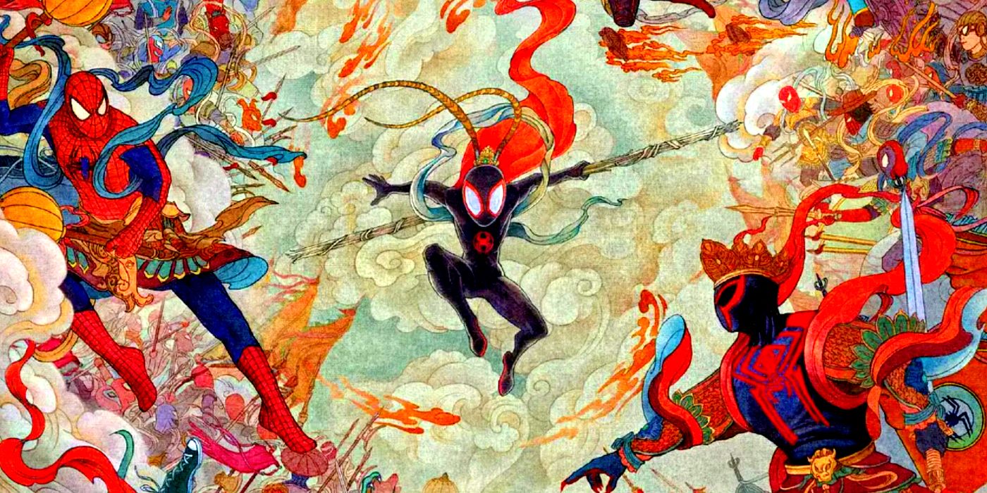 Miles Morales becomes Monkey King in the international poster for Spider-Man: Across the Spider-Verse