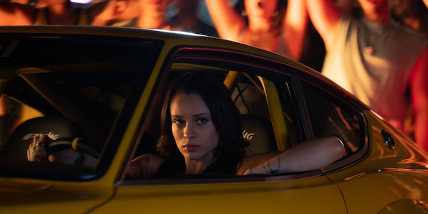 Elena's sister Isabel sits in a car in Fast X