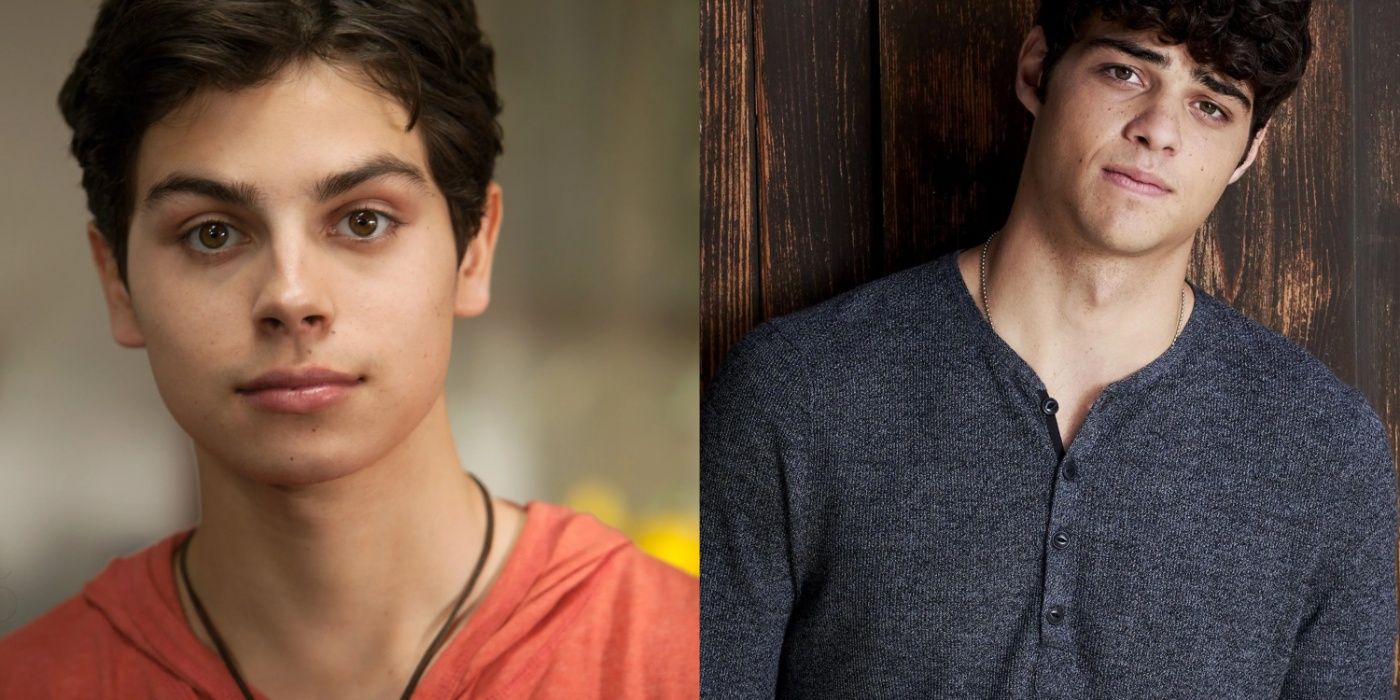 Split image of Jake T. Austin and Noah Centineo's Jesus Adams Foster in The Fosters