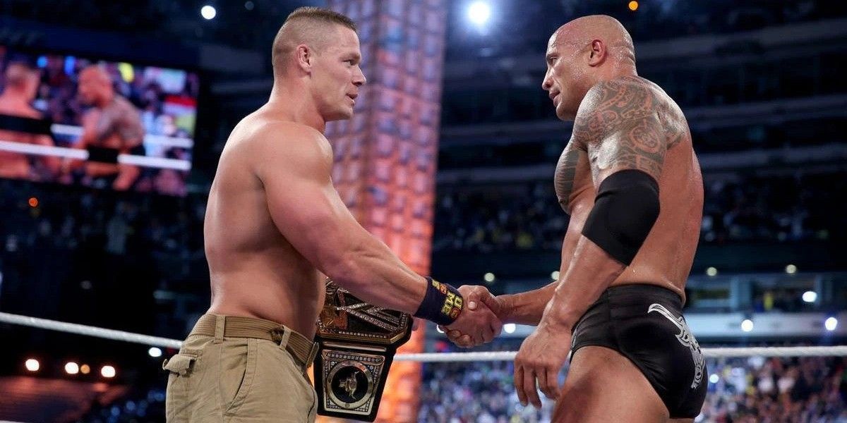 John Cena vs Dwayne The Rock Johnson WrestleMania