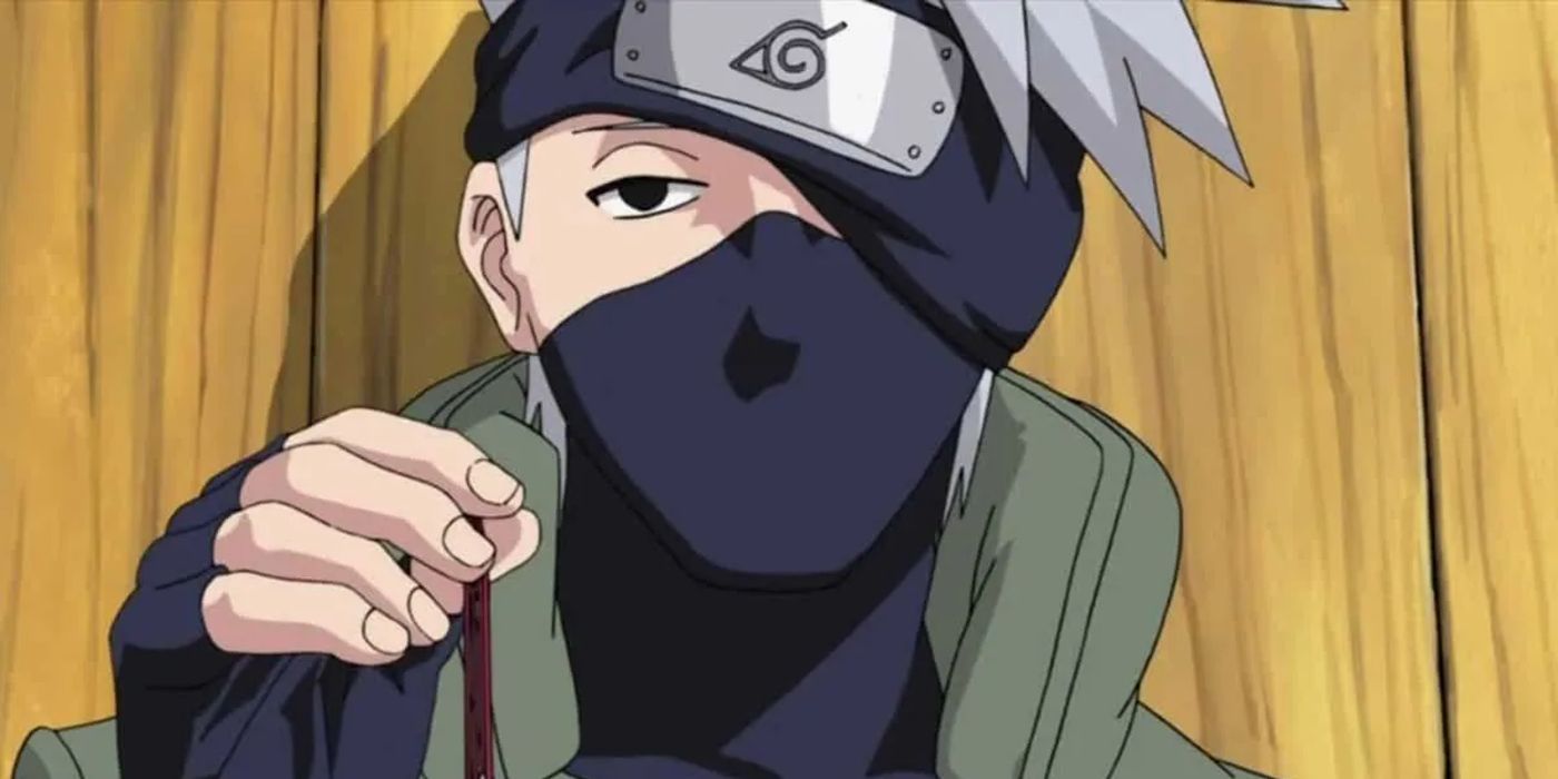 Kakashi Hatake holds two bells in the Naruto anime