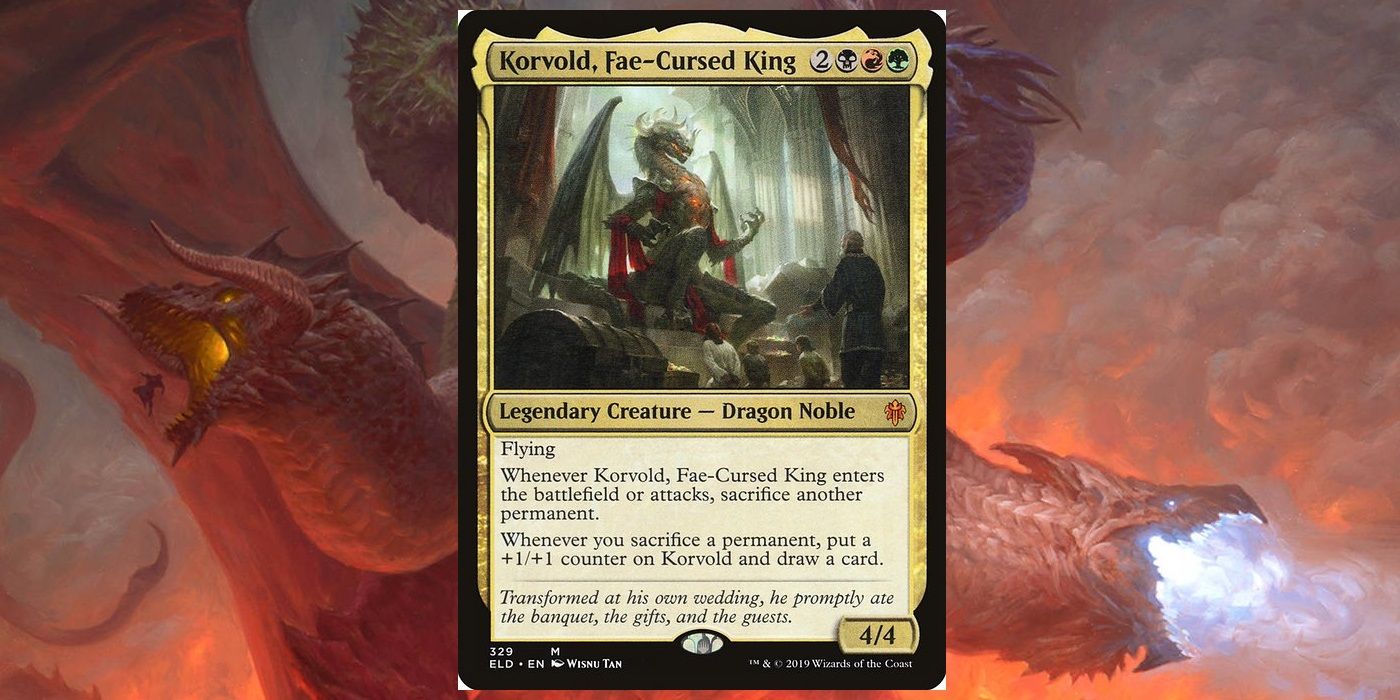 Korvold, carta Fae-Cursed King em MTG.