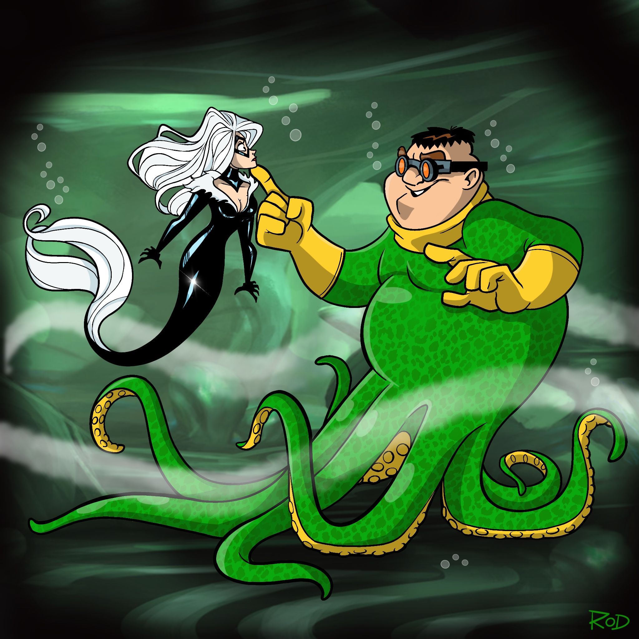 Doutor Octopus e Sereia Gato Preto