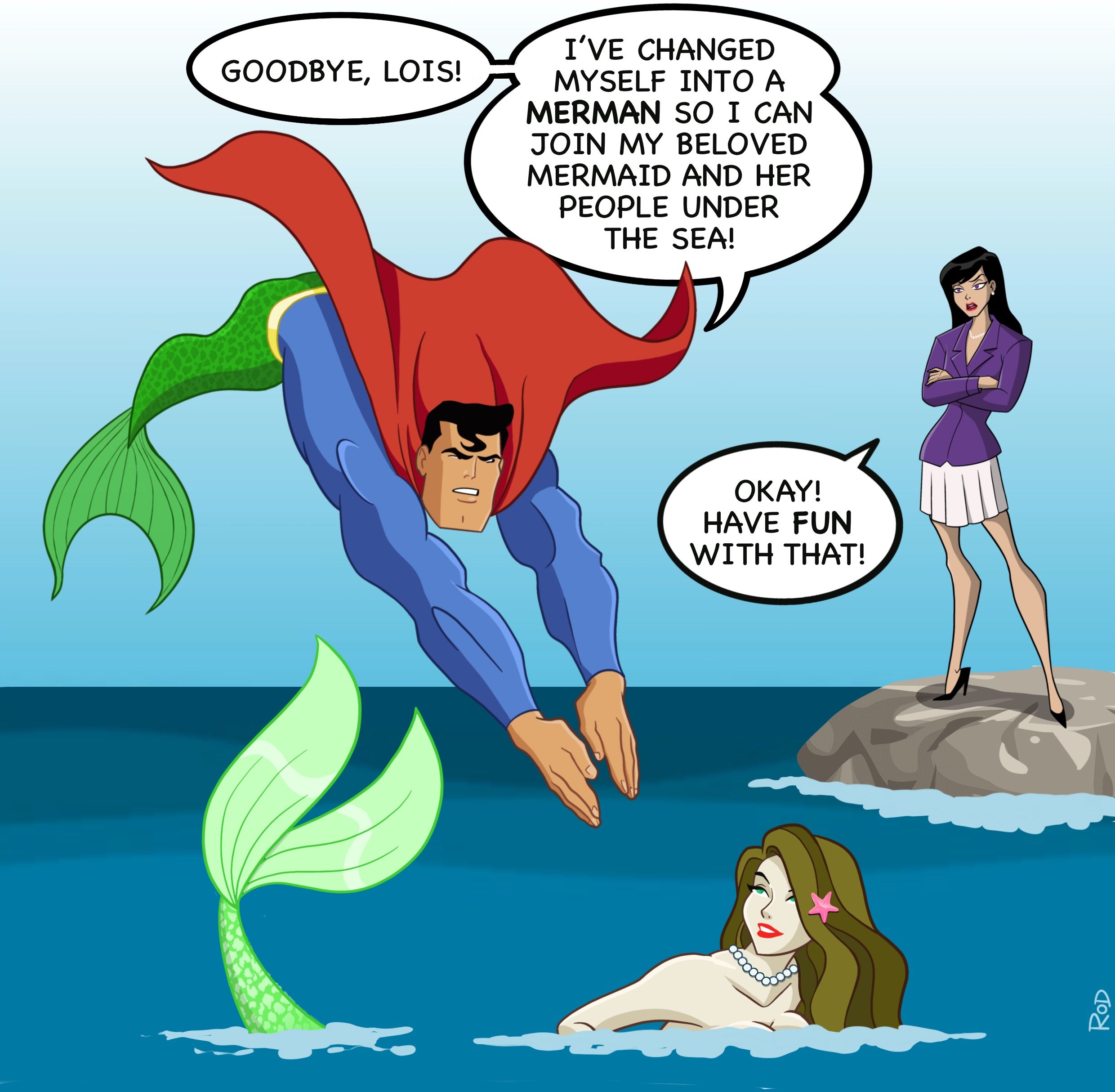 Superman como tritão