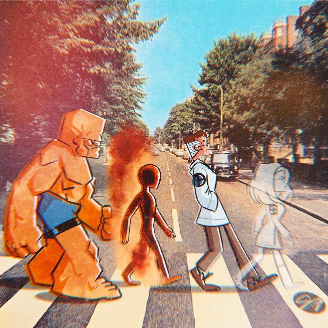 Quarteto Fantástico em Abbey Road por Seni