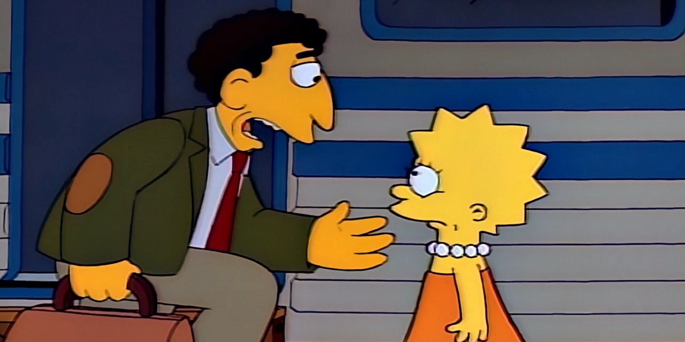 Lisa Simpson e o Sr. Bergstrom de Dustin Hoffman em 'Lisa's Substitute'