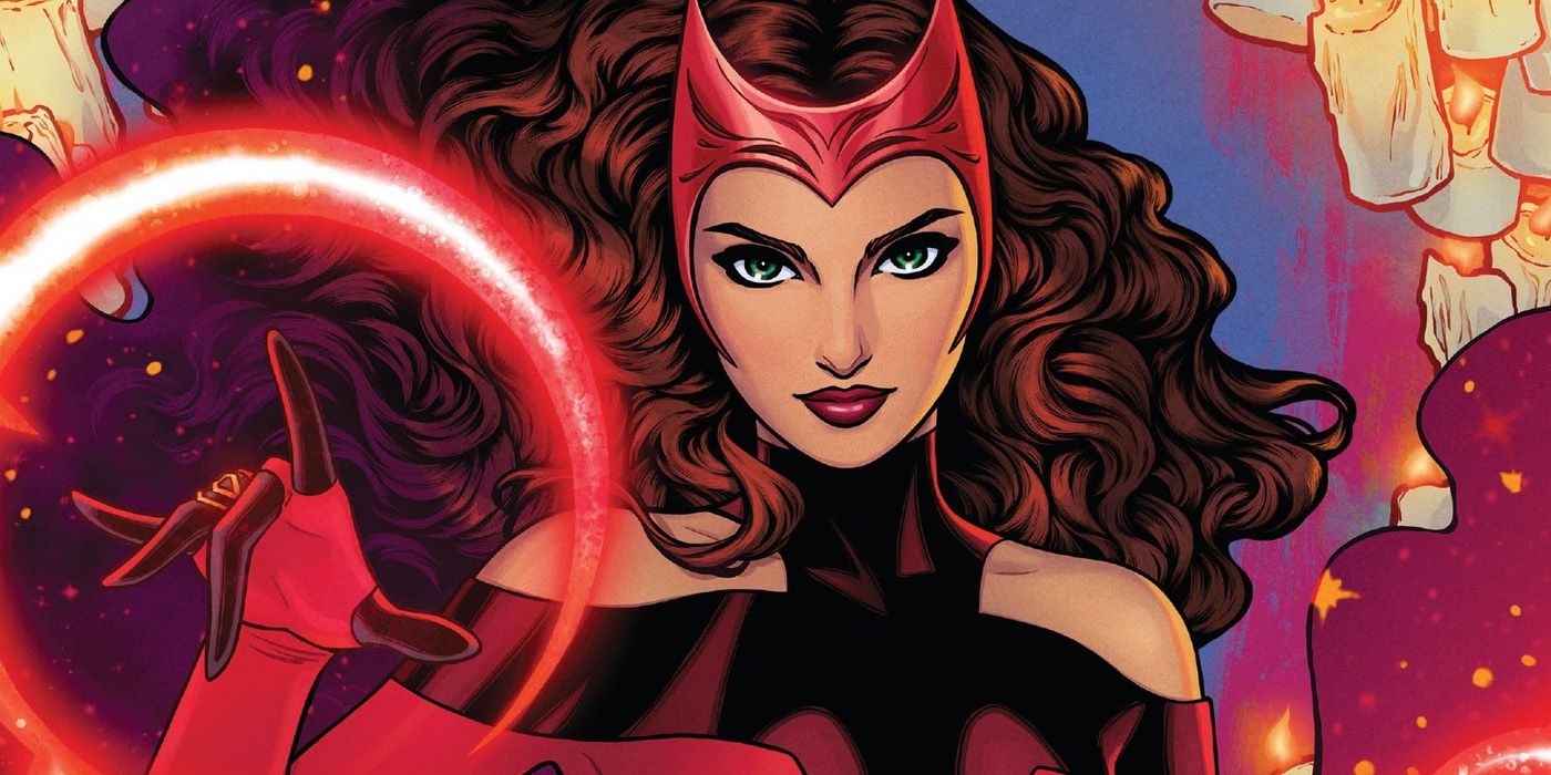 Scarlet Witch casts a spell in her Hellfire Gala costume in Marvel Comics