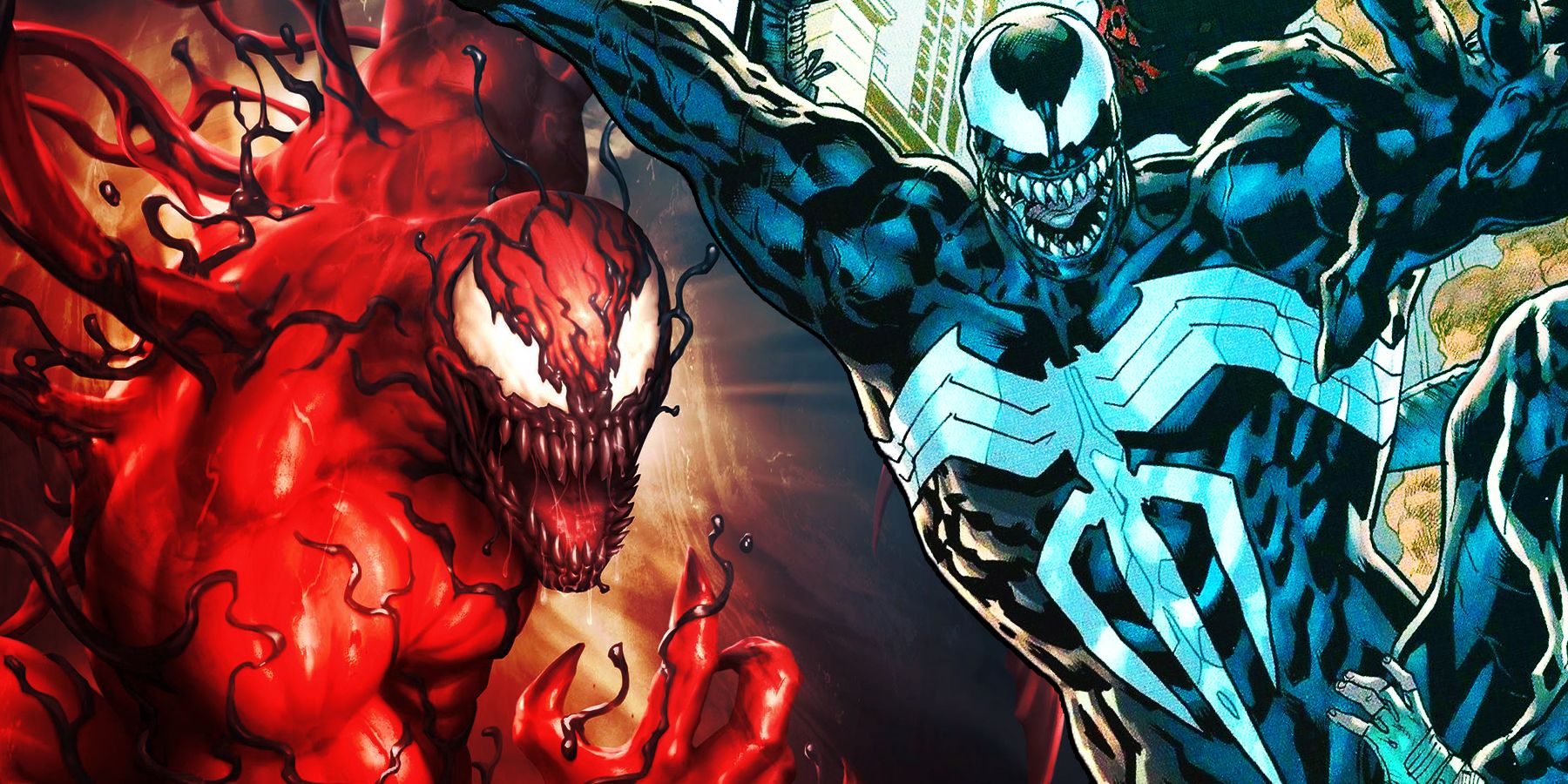 Carnage and Venom of Marvel comics