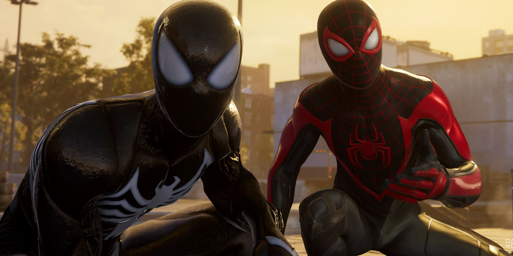 Marvel's Spider-Man 2 trailer with Miles Morales and Peter Parker.