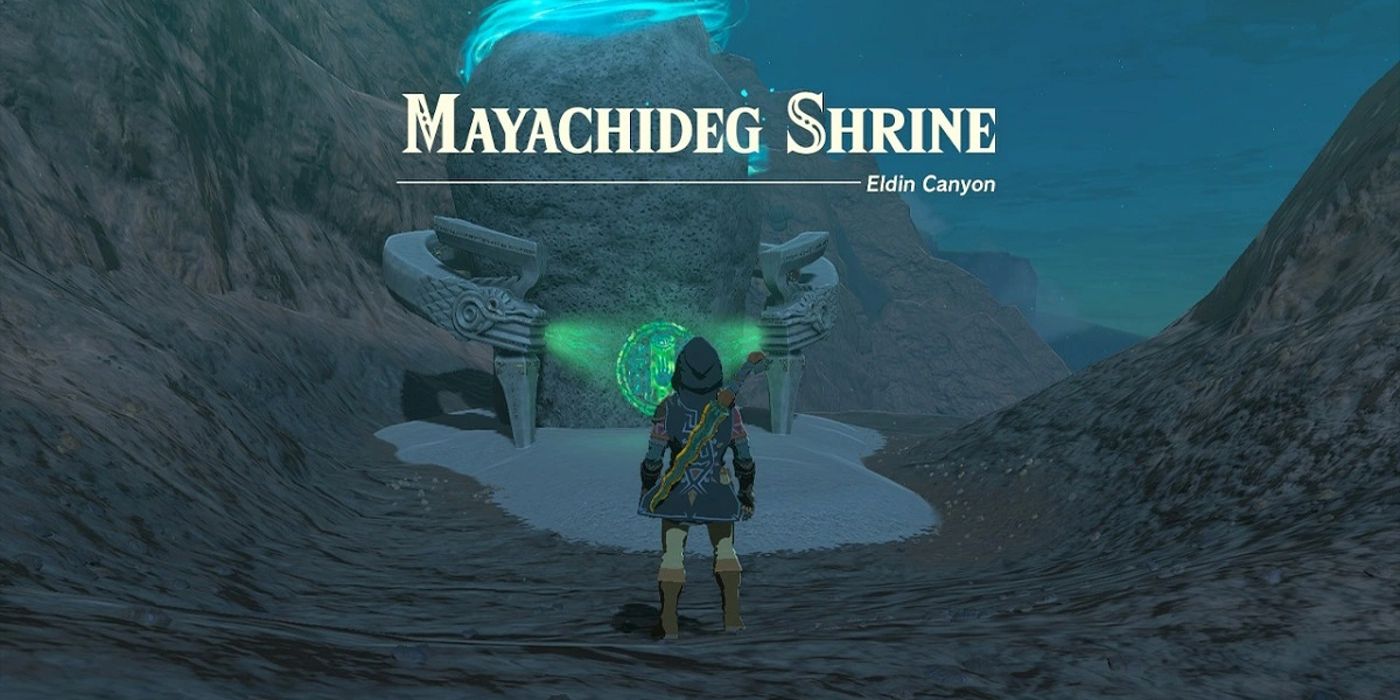 Link encontra o Santuário Mayachideg em Tears of the Kingdom