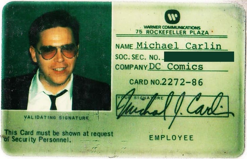 Mike Carlin's DC ID Card
