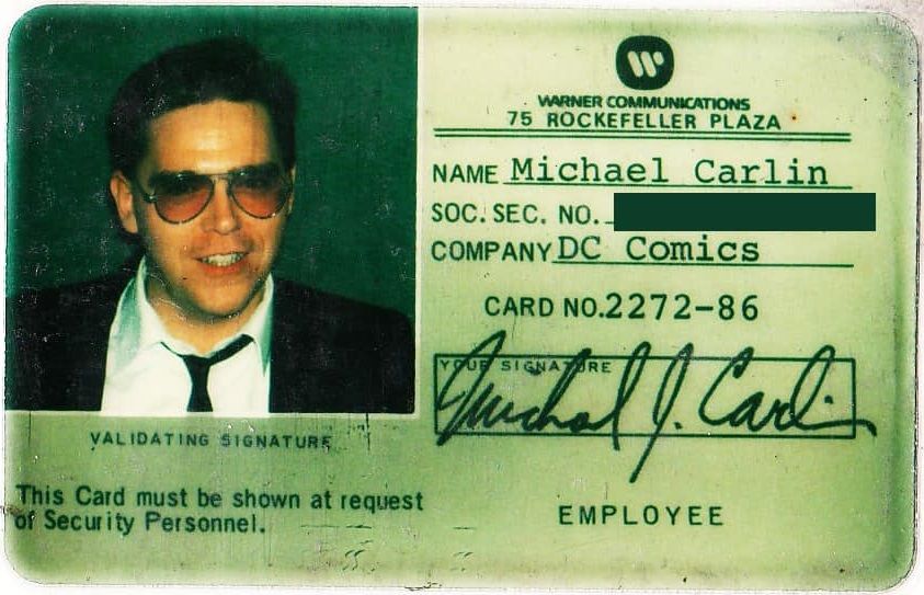 Mike Carlin's DC ID card