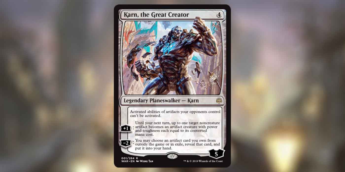 Cartão MTG Karn, o Grande Criador