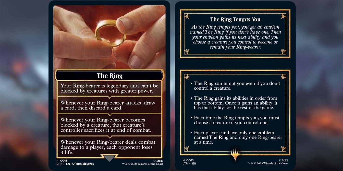 MTG LotR Tales of Middle-earth One Ring Tempts You emblem