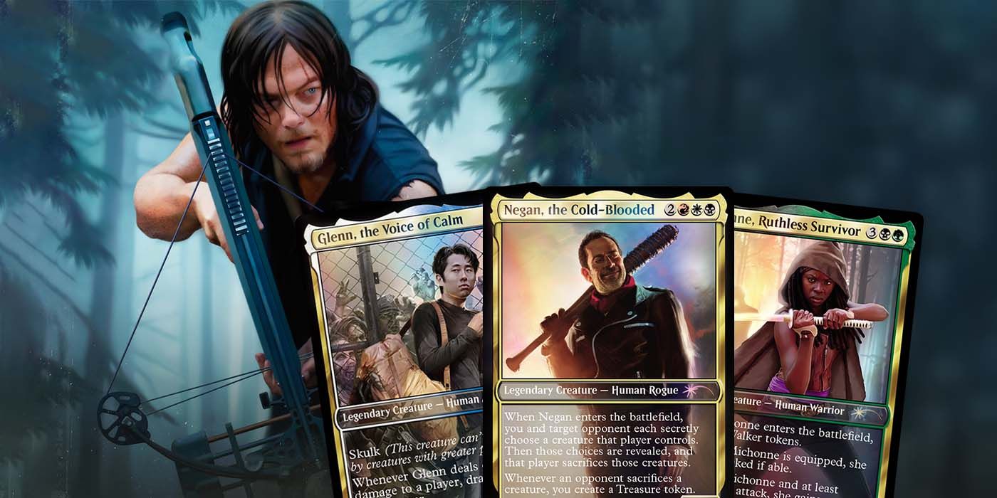 MTG Walking Dead cards and Daryl official artwork