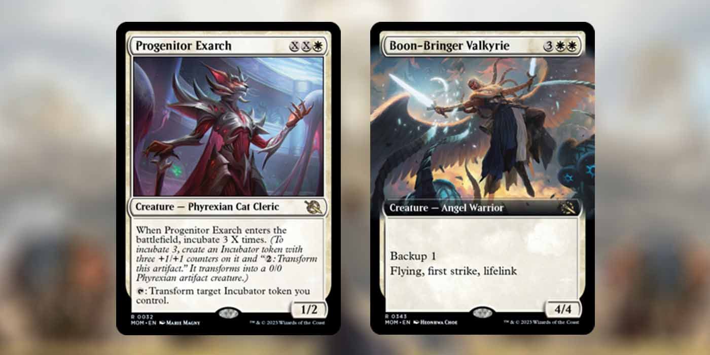 MTG White cards Progenitor Exarch e Valkyrie Boon Bringer