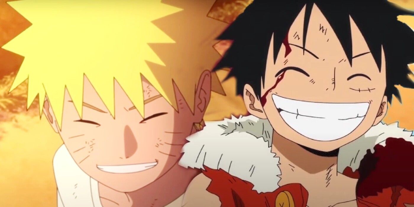 Naruto and Luffy grin at one another